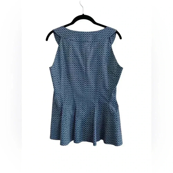 Lafayette 148 Sleeveless Peplum Collared Button Up Blouse - Picture 7 of 10